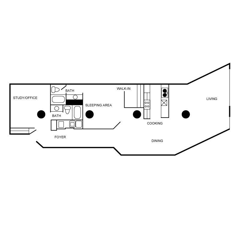Floor plan layout diagram for c16